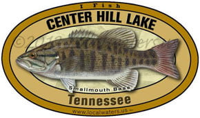 Center Hill Lake Tennessee Smallmouth Bass Localwaters 5x3 Decal Sticker