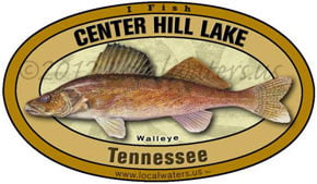 Center Hill Lake Tennessee Walleye Localwaters 5x3 Decal Sticker