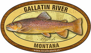 Gallatin River MT Flyfish Fishing decal