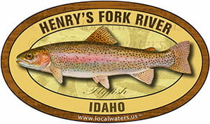 Henry's Fork River Idaho Flyfish Fishing decal