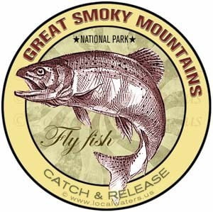 Fly Fishing sticker Great Smoky Mountains National Park