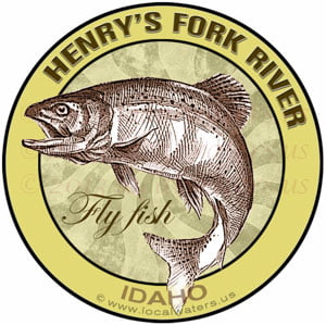 Henry's Fork River Fly Fish Idaho Sticker Decal