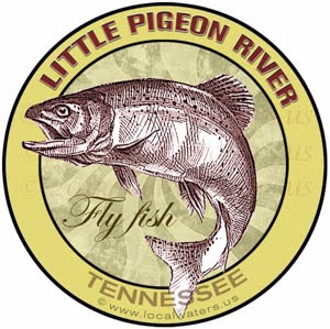 Little Pigeon River Fly Fishing Sticker Tennessee