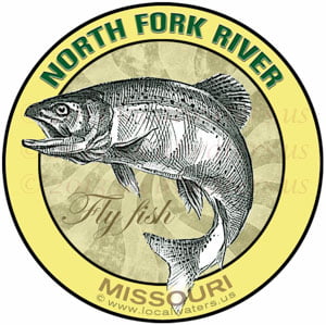 North Fork River Fly Fishing Sticker Missouri