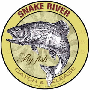 Snake River Catch & Release Fly Fish Sticker