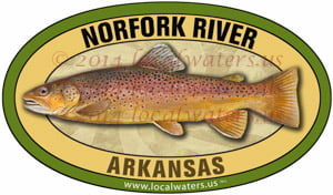 Norfork River Brown Trout Sticker