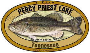 Percy Priest Lake Largemouth Bass decal sticker