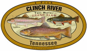 Clinch River Tennessee Grand Slam Trout Decal Product