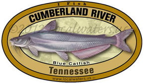 Cumberland River Tennessee Blue Catfish Decal Product