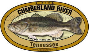 Cumberland River Tennessee Largemouth Bass Decal Product