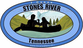 Stones River Tennessee TN Canoe Canoe Sticker Decal