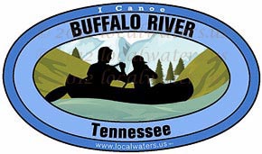 Buffalo River Tennessee Canoe sticker 5x3
