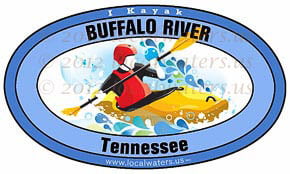 Buffalo River Tennessee Kayak sticker 5x3