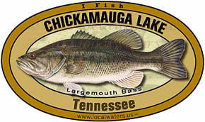 Chickamauga Lake Tennessee Largemouth Bass Sticker decal 5x3