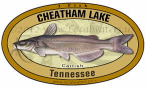 Cheatham Lake Tennessee Blue Catfish Sticker 5x3