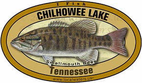 Chilhowee Lake Tennessee Smallmouth Bass Sticker Decal 5x3