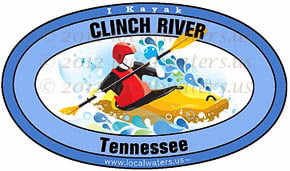 Clinch River Tennessee Kayak Sticker Decal 5x3