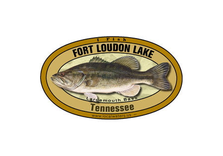 Fort Loudon Lake Tennessee Largemouth Bass Sticker Decal 5x3