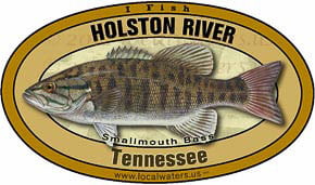 Holston River Tennessee TN Sticker Smallmouth bass sticker