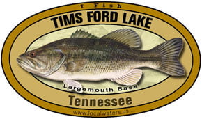 Tims Ford Lake Tennessee TN Largemouth Bass Sticker Decal