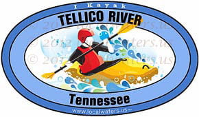 Tellico River Tennessee TN Kayak Sticker Decal