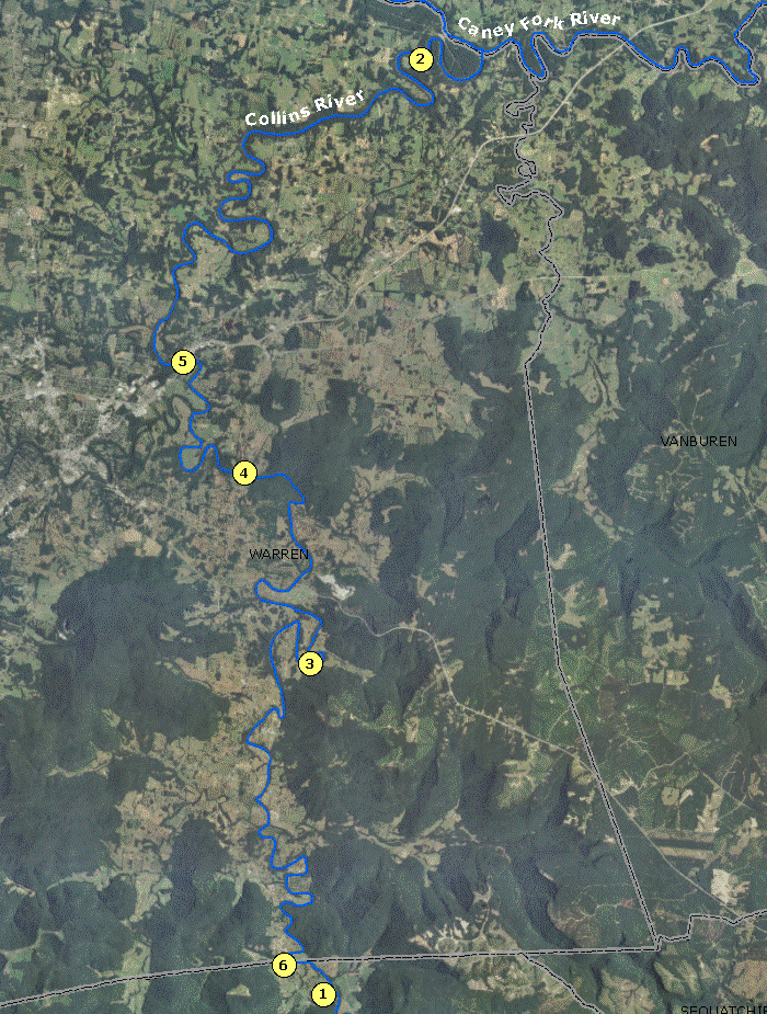 Localwaters Collins River Map Boat Ramps