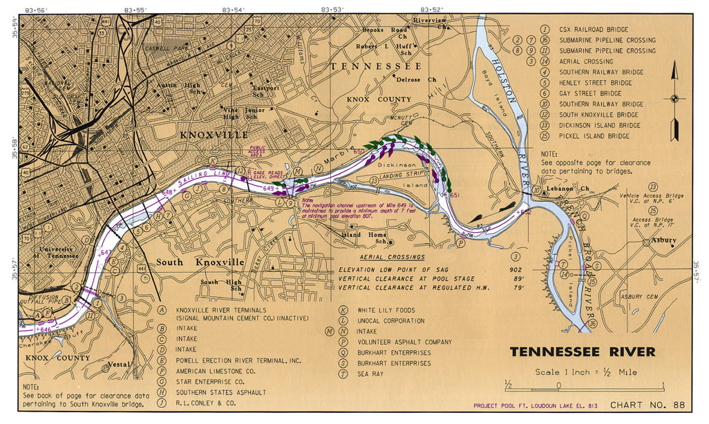 Localwaters Tennessee River Maps Boat Ramps Access Points