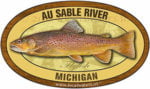 Au Sable River Michigan Fly Fishing decal sticker