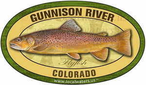 Gunnison River CO Flyfish Fishing decal