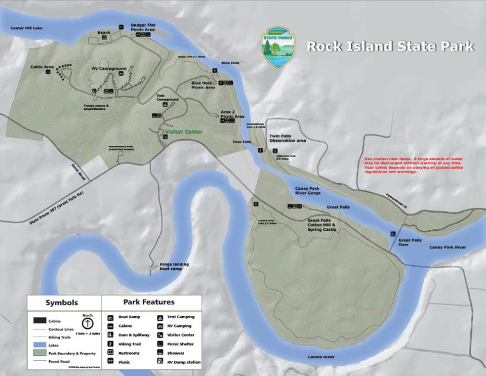 caney fork river maps rock island state park center hill lake collins river
