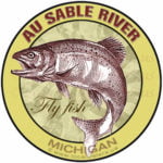 Au Sable River Fly Fish Michigan sticker