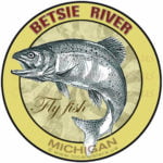 Betsie River sticker Fly Fish Michigan fishing decal trout salmon steelhead