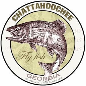Chattahoochee River Fly Fish Georgia Sticker