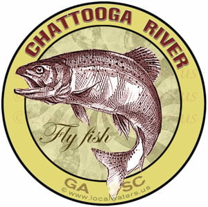 Chattooga River Fly Fish Georgia sticker