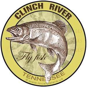 Clinch River Fly Fishing Sticker Tennessee