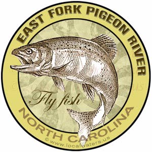 East Fork Pigeon River Fly Fishing Sticker