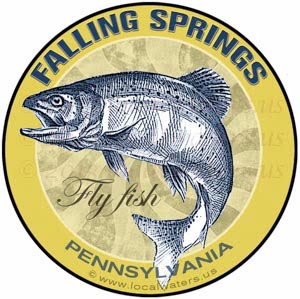 Localwaters Falling Springs Fly Fishing Sticker Pennsylvania Decal