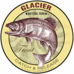 Glacier National Park Trout fishing sticker