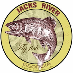Jacks River sticker Fly Fish Georgia