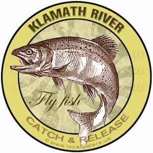 Klamath River California Oregon fishing sticker Fly Fish oregon