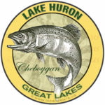 Lake Huron Cheboygan Great Lakes Fishing sticker