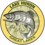 Lake Huron Fish Point Great Lakes Fishing sticker