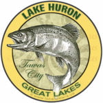 Lake Huron sticker Tawas City Great Lakes Fishing