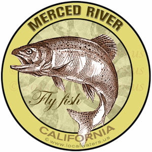 Merced River Fly fish California sticker decal