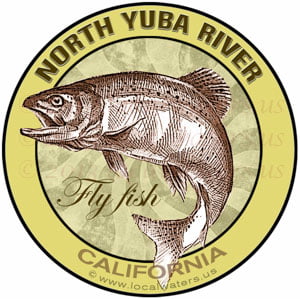 North Yuba River Fly fish California sticker decal