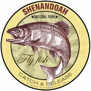 Fly Fishing sticker Shenandoah National Park