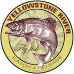 Yellowstone River Fly Fish Catch & Release Montana Sticker Design