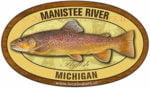 Manistee River Fly Fishing Sticker Michigan