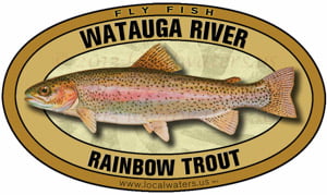 Watauga River Sticker Fly Fish Sticker