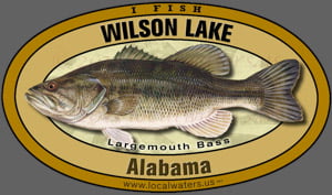 Wilson Lake Sticker Largemouth Bass